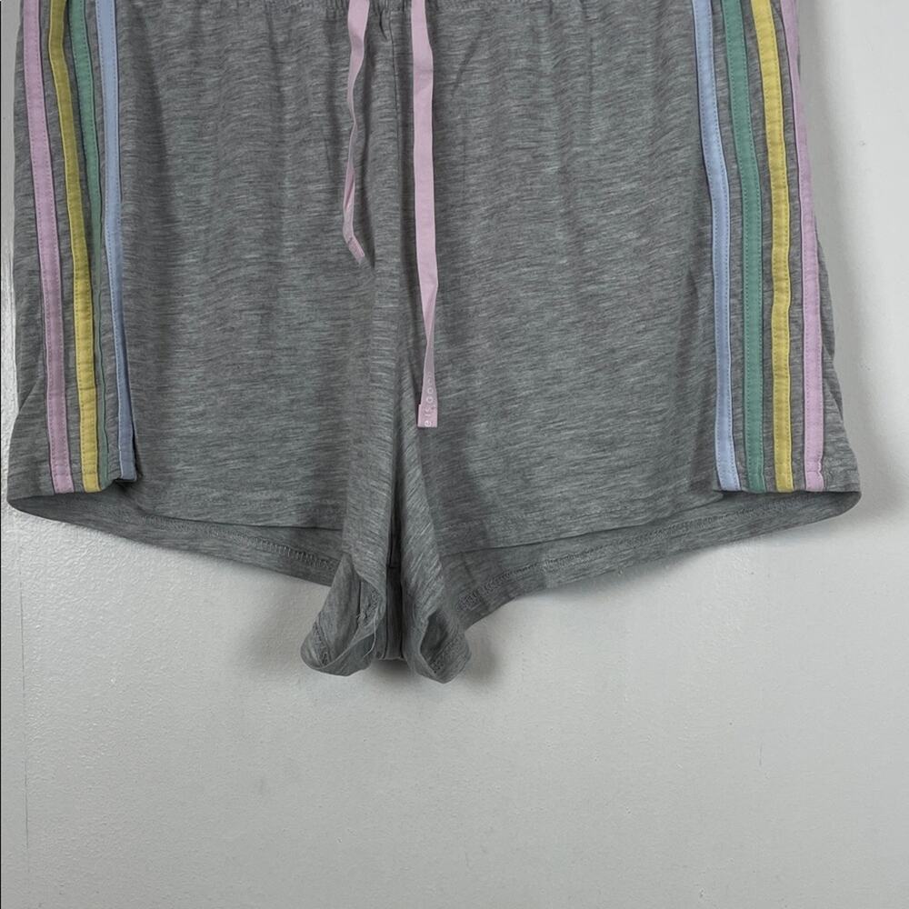 Life Is Good Everyday Is Saturday Gray Graphic 2 PC Pajama Set Rainbow Stripes - Picture 6 of 12